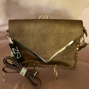 INZI - Rich Bronze Embossed Clutch - *NWT*